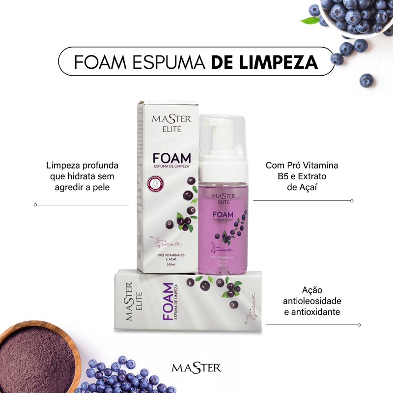 Foam Espuma de Limpeza Cílios Master Elite 100ml