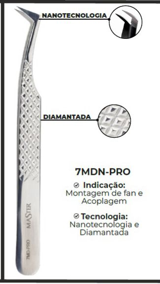 Pinça Master diamantada e nanotecnologia - MODELO 7MDN-PRO