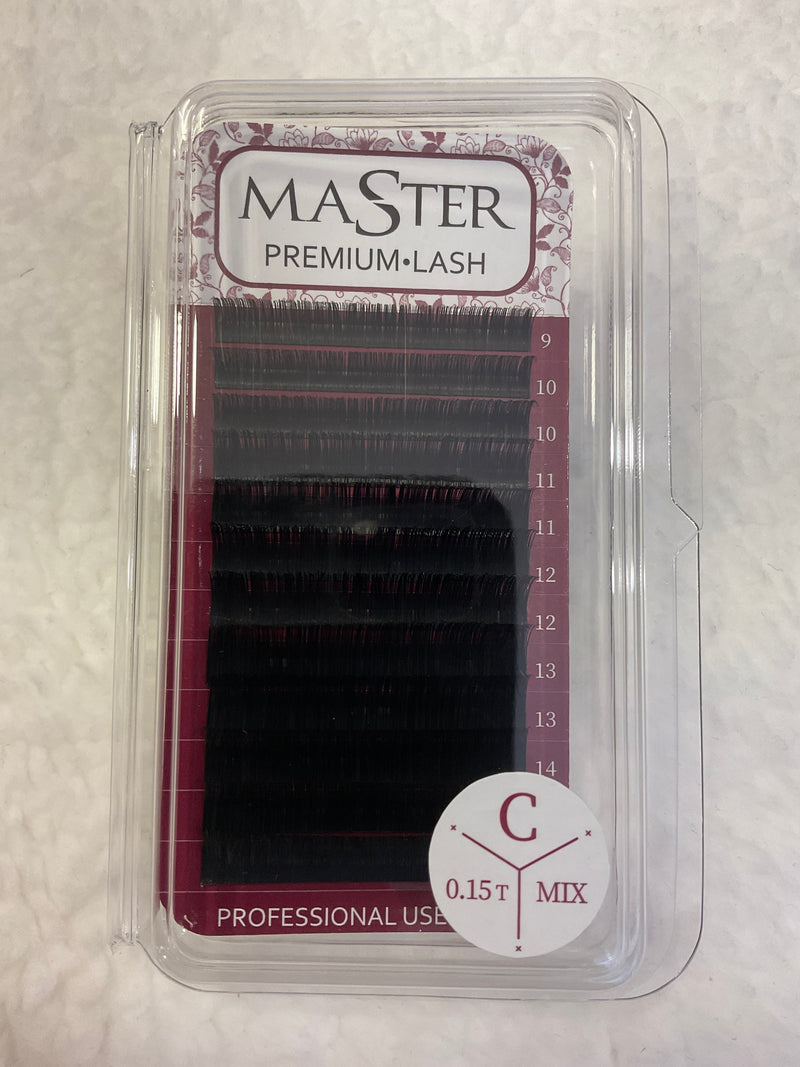 Cílios Master Premium Fio a Fio Curvatura C 0.15 MIX TAM 09 ao 15 Original