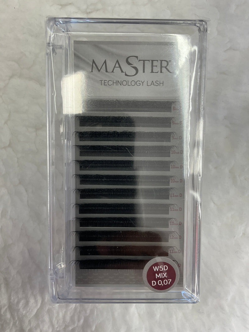 Cílios Master Technology Lash 5D curvatura D 0.07 MIX TAM 08 ao 13mm Original